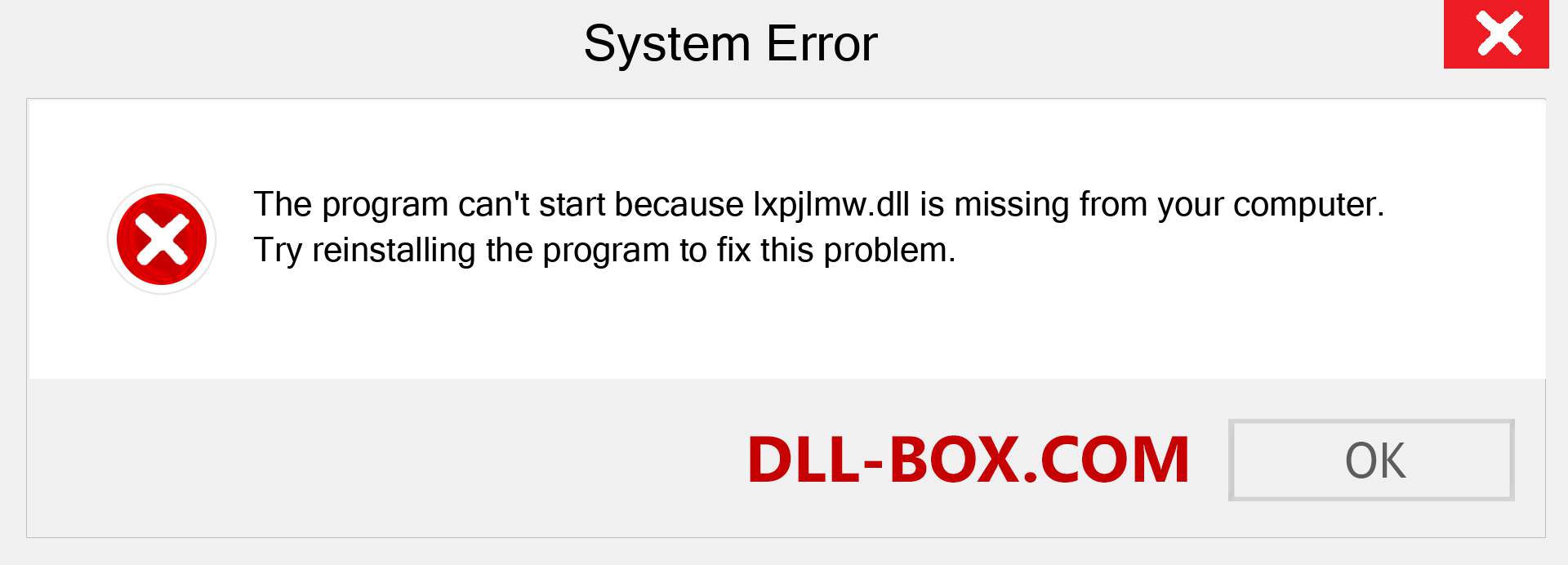  lxpjlmw.dll file is missing?. Download for Windows 7, 8, 10 - Fix  lxpjlmw dll Missing Error on Windows, photos, images